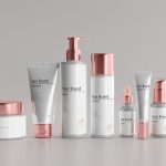 Produk skincare maklon dengan desain kemasan modern untuk brand kecantikan lokal