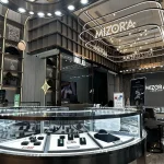Interior mewah toko Mizora Jewelry dengan koleksi berlian premium