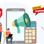 Ilustrasi strategi promosi bisnis online di media sosial