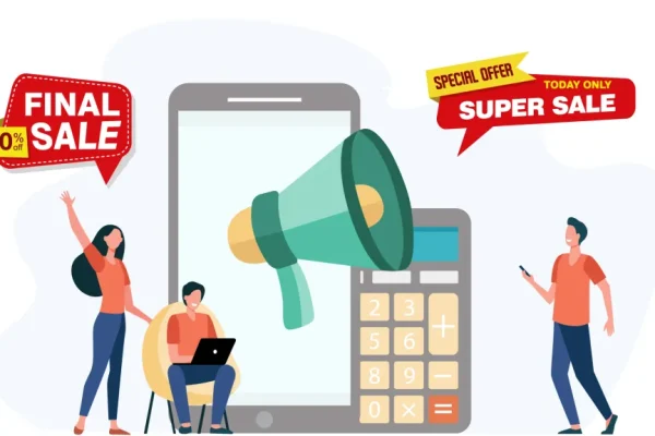 Ilustrasi strategi promosi bisnis online di media sosial