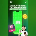 Ilustrasi top up TikTok Coin melalui VocaGame dengan proses mudah dan praktis untuk pengguna baru