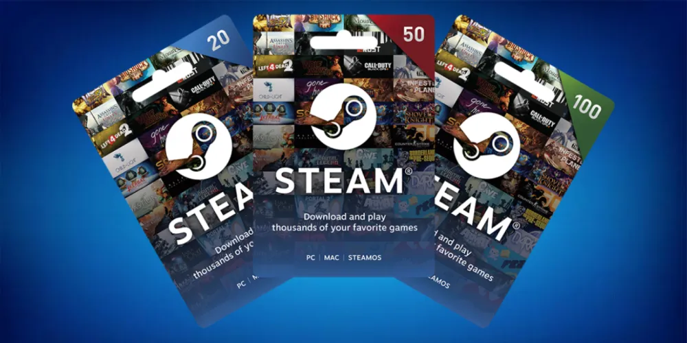 Kode Steam digital untuk menambah saldo Steam Wallet